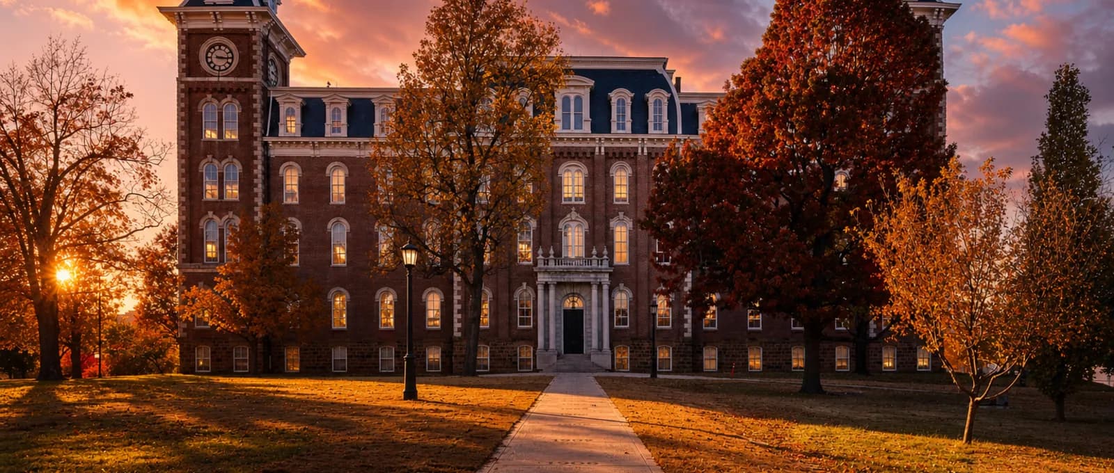 Old Main Full at University of Arkansas