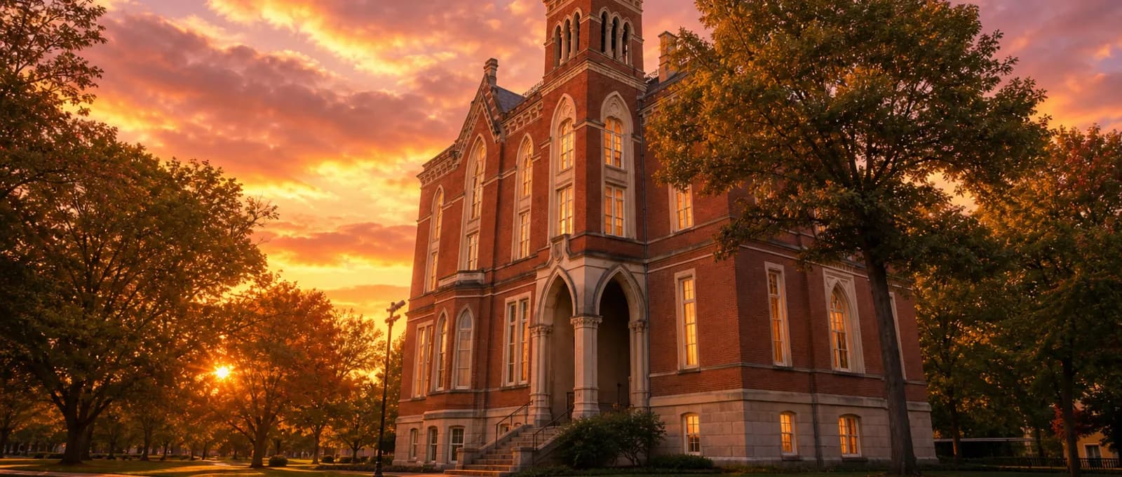 East College Facade at Depauw University